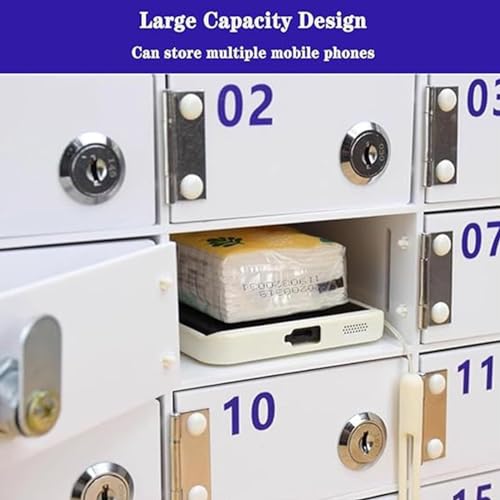 Estación de carga de pared con cerradura para teléfonos móviles - 60 taquillas seguras con puertos de carga y llaves, perfecto para reuniones de oficina, eventos y escuelas (25 puertas)