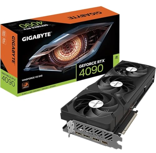 Image of GIGABYTE Geforce RTX 4090 Windforce pci e x16 Graphic Card, 24GB GDDR6X, 384-Bit, Triple Fan