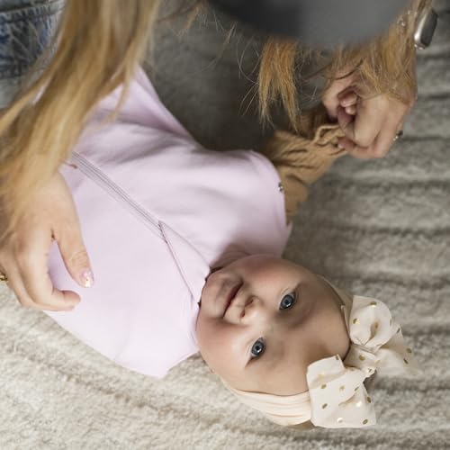 Image of Tiny Twinkle Baby Sleep Sack 0-3 Months 1.0 TOG, Cotton & Elastane Wearable Blanket, Swaddle Transition Micro-Fleece, Machine Washable (Orchid)
