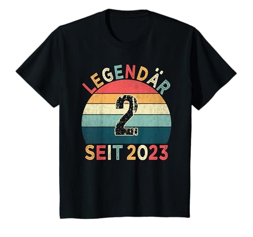 Kinder 2. Geburtstag Legendär Seit 2023 Jahrgang 2 Jahre alt T-Shirt