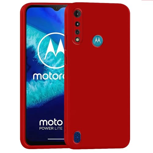 Image of Back Cover for Motorola Moto G8 Power Lite 4G | Full Camera Protection | Premium Liquid Silicon Case | Flexible Bumper Case for Motorola Moto G8 Power Lite 4G (Red)