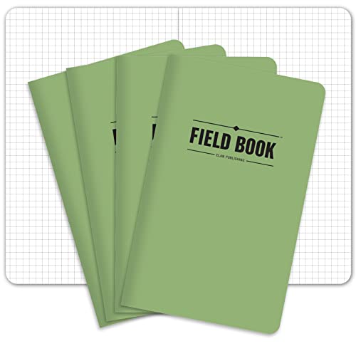 Carnet de graphiques et notes de terrain Elan Publishing lot de 4 couvertures vertes