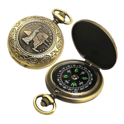 Brújula Vintage Estilo Reloj de Bolsillo 2 Piezas miniatura 1