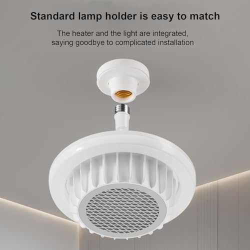 Ceiling Heat Light – LED Ceiling Fan Warmer, Electric Bathroom Fixture | Remote Controlled Ceiling Heating Lamp with Fan, Indoor Electric Ceiling Light Heater for Bathroom Temperature Control and Warm - Image 2