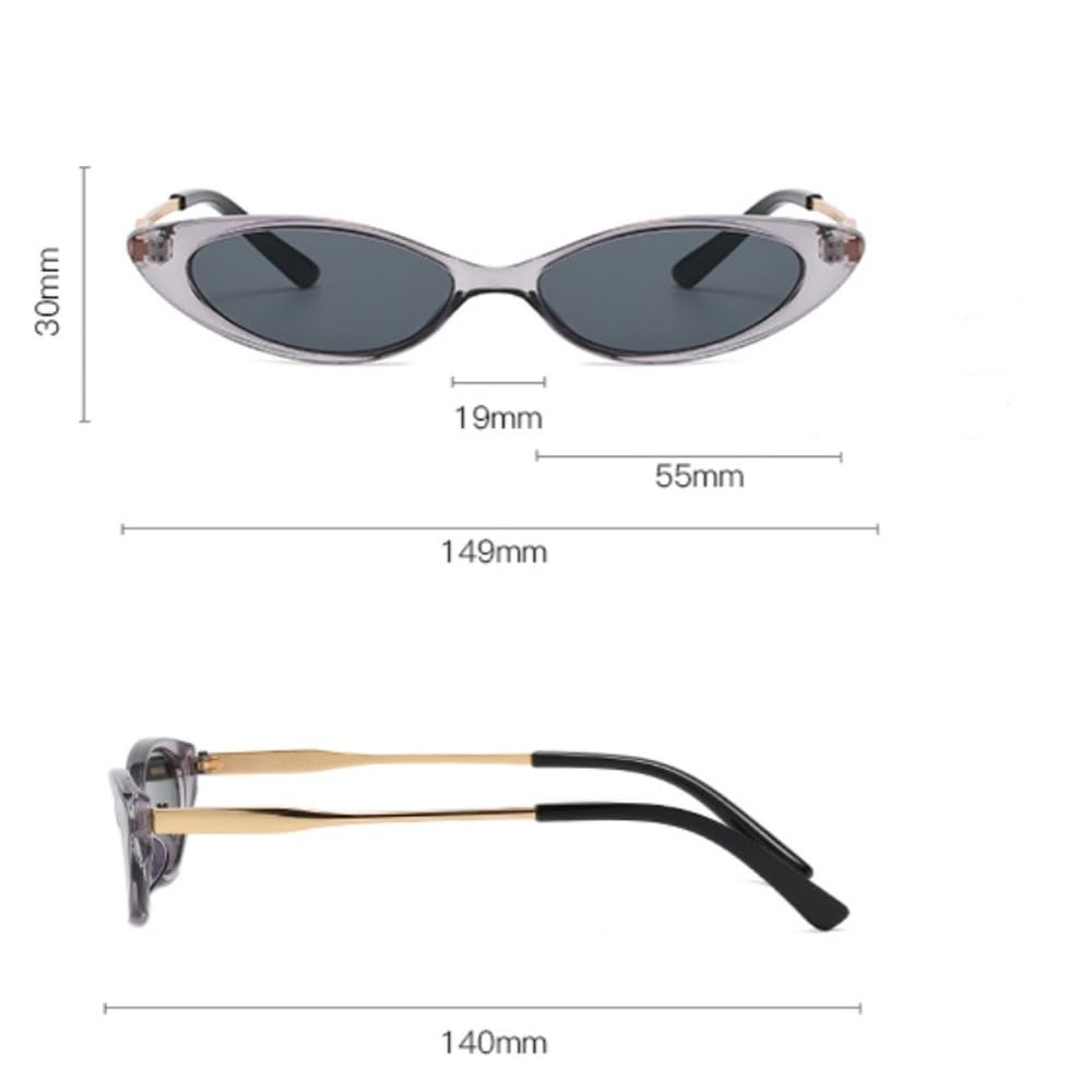 Okulary ochronne, małe, damskie, w stylu kocich oczu, okulary przeciwsłoneczne, wąskie, przyciemniane, ko