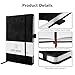 A5 Notebook, Notebook A5 Note Book Note Pad Journal Notebook A5 Notepad PU Leather Notebook for Office School Home Business Writing & Note Taking 200 Pages (100 Sheets)- Black