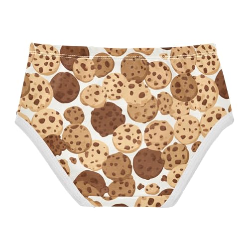 Wusikd Cookies Chocolate Girls' Underwear Cotton Chips (2) Girls Briefs Soft Toddler Underwear 2T2