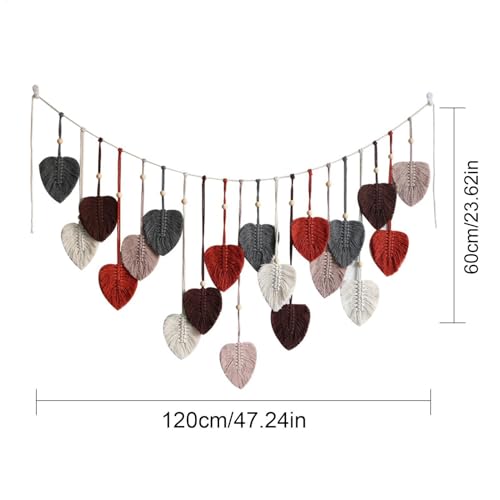 Tapisserie macramé plumes faite main Mimoqk décoration bohème - 4