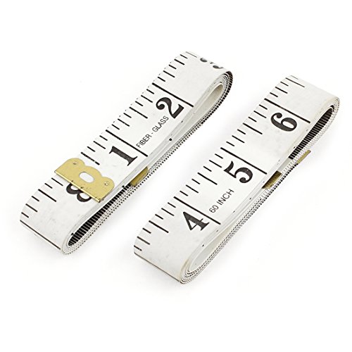 Uxcell Flat Sewing Ruler Soft Tape Measure 150Cm 60 Inch 2 Pcs White #TOP26