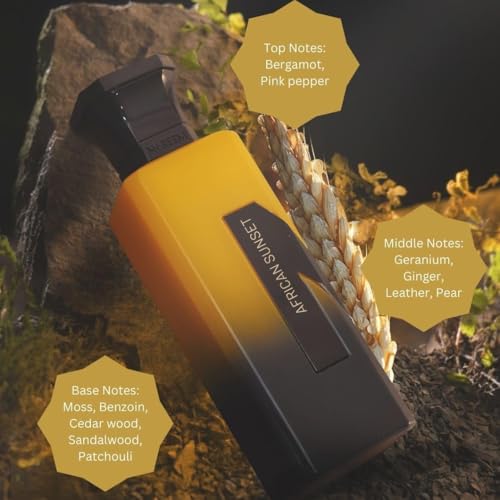 Image of NASEEM African Sunset Aqua Perfume - 75ml, Sublte Tone Alcohol-Free Eau De Parfum Long Lasting Floral Fragrance Men