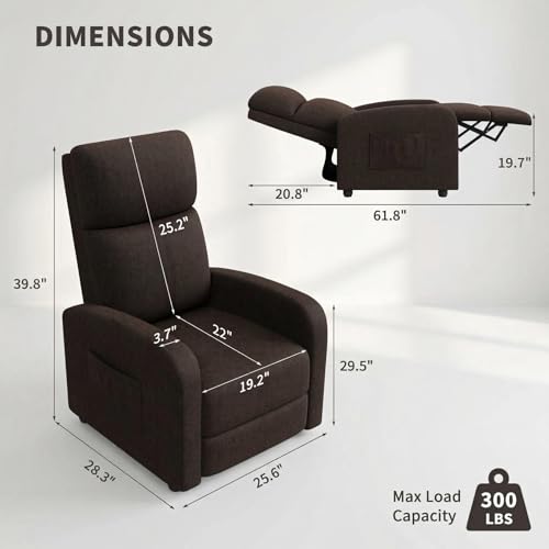 Sillón Recliner Plegable Marrón miniatura 2