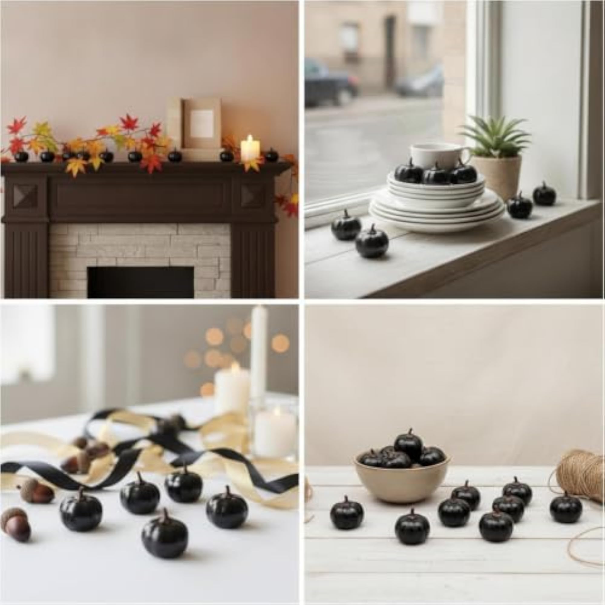 12 Pieces Mini Artificial Pumpkins, Decorative Miniature Pumpkins