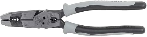 Miniatura 9 de Klein Tools J2159CRTP Alicates de corte lateral, fabricados en EE. UU., Alicates híbridos de alto apalancamiento Journeyman de 9 pulgadas con