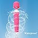 Mini Wand Massager, BOEHNER Handheld Massage Wand, Therapeutic Crodless Rechargeable 10x Multi-Speed Waterproof Body Massager for Women, Pink