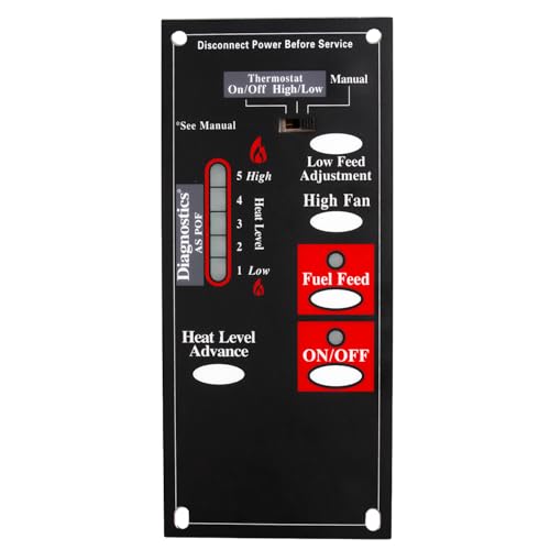 C-E-401 Pellet Stove Circuit Control Board Fit For Breckwell Pellet Stoves 1 RPM Auger Motor Systems 5-Speed Settings Digital Control Board Fit For Breckwell SP1000 Big E Replaces A-E-401 610326