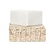 Bloomingville Decorative Marble and Travertine Candle Holder, White and Natural