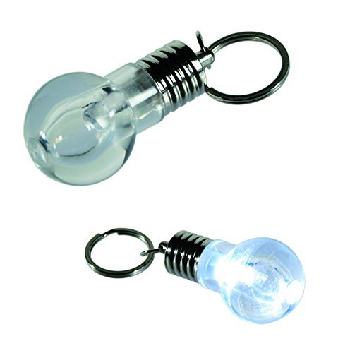 Fat-catz-copy-catz Eureka! LED Changing colours light Bulb shaped Novelty Keyring Gift