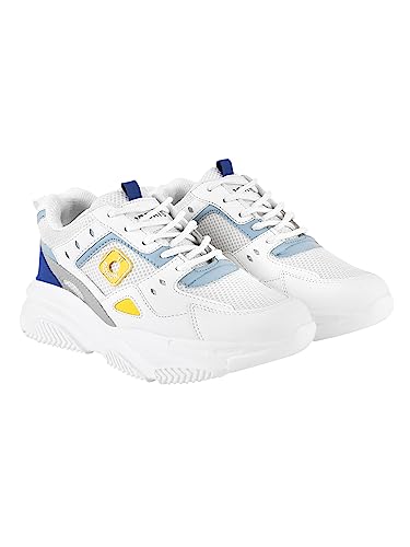 Image of Shoetopia Colorblock Breathable Chunky Sneakers For Women & Girls