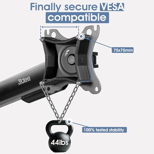 Image of 3IDEE Universal VESA Spacer - 30mm Distance - Monitor Mount Adapter 75x75 mm - Compatible with Many Monitors (Samsung Odyssey G5 Monitor & More) (75x75mm)