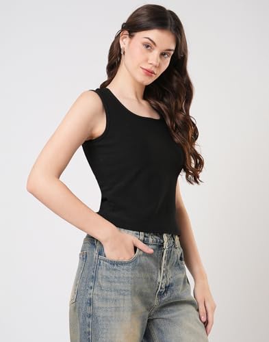 Image of Selvia Women's & Girl's Sleeveless Regular Fit Tank Top, Tops for Women Western