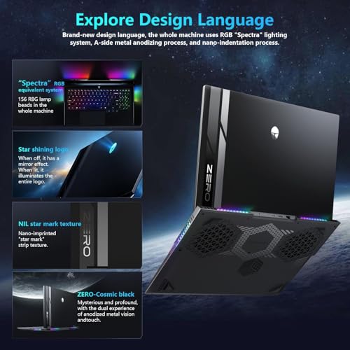 Image of PCONLINE Customized Laptop, Made with Thunderobot Zero 16 Pro RTX 5080 Gaming Laptop, 16 inch QHD+ 360Hz, Ultra 9 275HX, 32GB / 64GB DDR5 RAM, 1TB / 4TB PCIe SSD, Per-Key RGB, HD Camera, Win 11 Pro