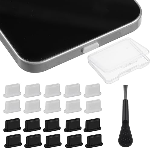 Ya en manzanajugosa.com: PEOVLVN 21 unidades USB C a prueba de polvo con cepillo de limpieza, funda protectora de silicona, interfaz de carga, conector a prueba de polvo para teléfono móvil tipo C, accesorios 16 Pro Max