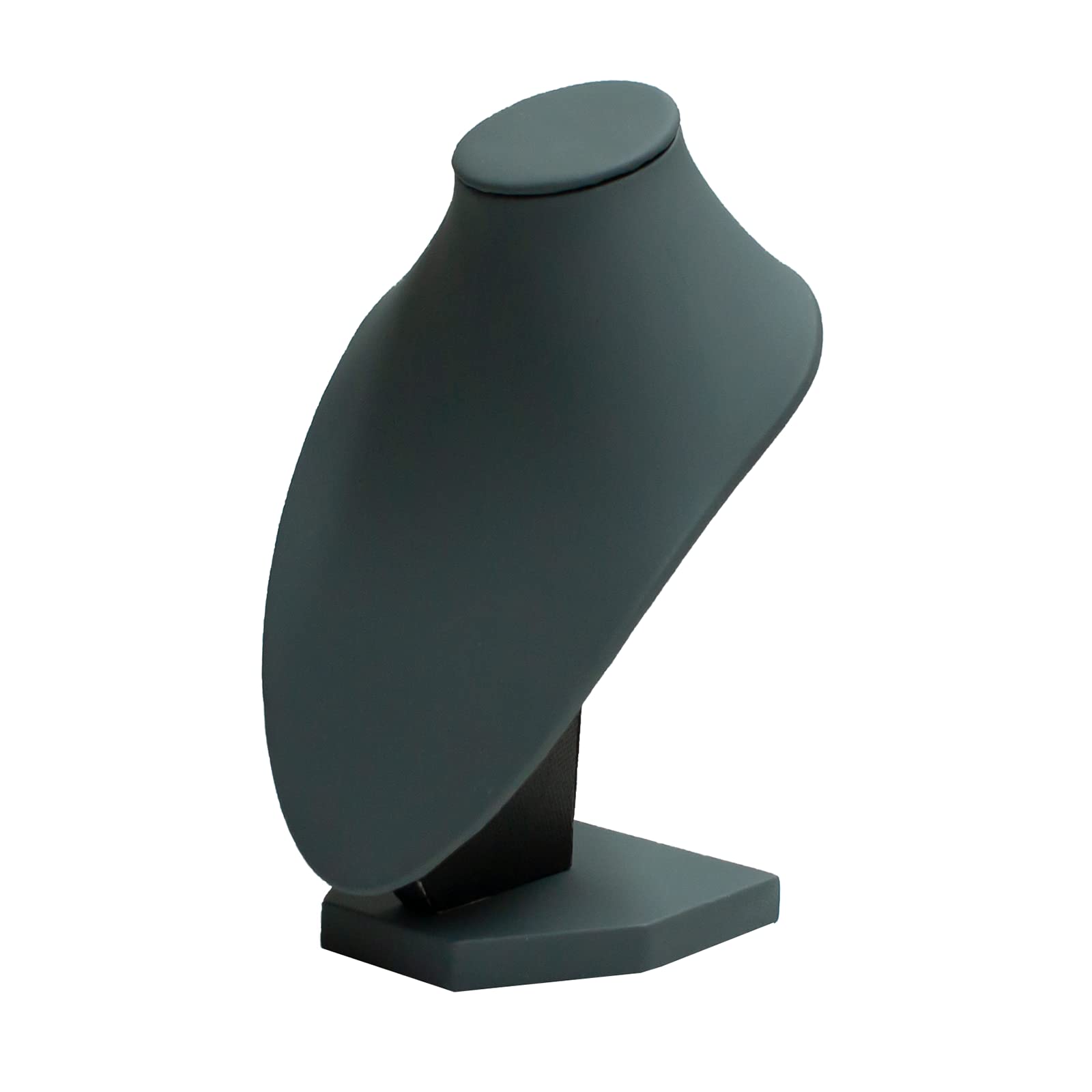 Display Stands Grey Dark Leatherette Necklace Pendant Chain Jewellery Shop Display Busts (G61-4Gl) (Small (15.5Cm))