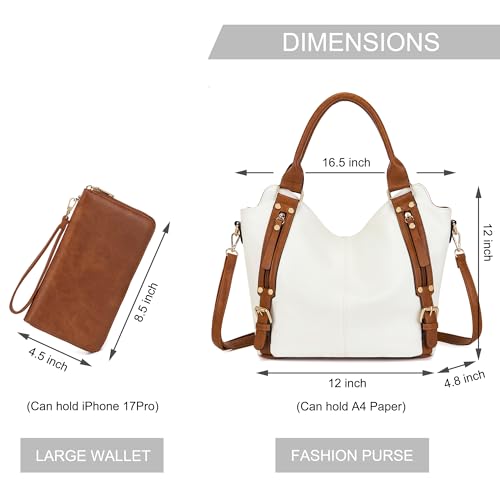 Bolso cruzado para mujer set 2 piezas de cuero PU suave miniatura 6