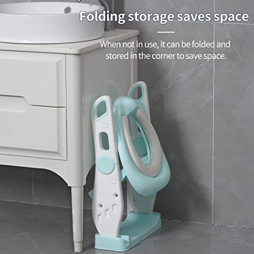 Fedicelly Toddlers Potty Training Toilet Seat Boys Girls, Potty Seat Toilet Kids,Potty Chair Step Stool Ladder (Blue) #TOP6