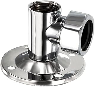 PATIKIL 1.8" Shower Diverter Fitting, Copper Chromed Hose Fitting Adapter for Bathroom Toilet Sprayer Faucet Valve Connection, Silver