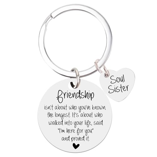 Teeglow Best Friend Birthday Sister Bestie Gifts for Women Friendship Keychain, Best Friend...