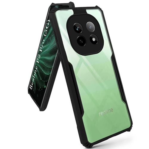Image of Jkobi Back Cover Case for Realme P2 Pro (Shockproof with Polycarbonate Clear Panel | Professional Black)