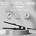CORIOLISS C Trip Mini | Hair Straighteners for Women | Titanium| Flat Iron | Professional with Temperature Control (Black Soft Touch)