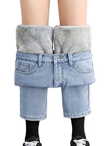 Thermojeans Damen Skinny Mit Fleece-Futter - Winterhose High Waist Warm