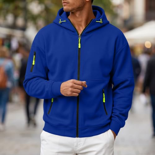 Mens Zip Up Hoodie Tactical Hoodie Fleece Comfy Sweatshirt Sweat Shirt - image 2