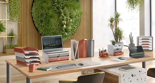 CEP Ordnungsblock Modul Organizer 5 Schubladen Dokumentenaufbewahrung Büro Smoove TerraNova Terracotta Sand Weiß