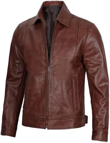 や*氏様 80s G-9 short real leather Harringt The Classic Fit Men's Brown Genuine Harrington Leather