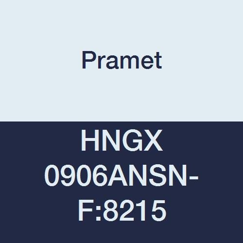 Pramet HNGX 0906ANSN-F:8215 Carbide Multi-Material (K25,H15) Insert for Econ HN Milling Cutter, HNGX 09 Style, PVD, 120 Degree Hexagon, Black (Pack of 10)