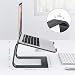 OMOTON Laptop Ständer, Notebook Ständer mit Belüftung, Universal PC Riser Ergonomisch Laptop Halterung, Aluminium Laptop Stand, passend für Laptops in 10-15,6 Zoll für MacBook Pro/Air, Schwarz