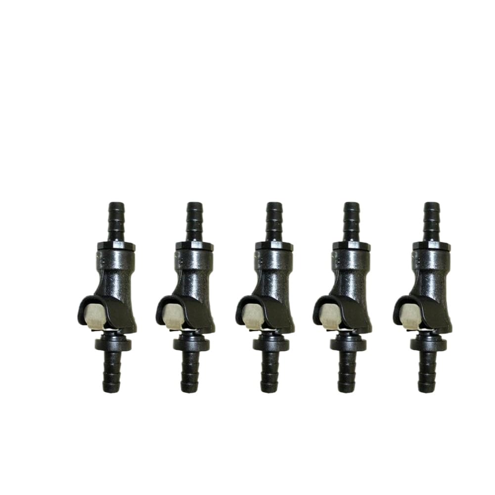 Zrvarafus 5 Pcs Fuel Gas Line Quick Connect Disconnect 5/16 Inch Compatible With Motorcycle Atv Single Shut Off(5 Pcs)