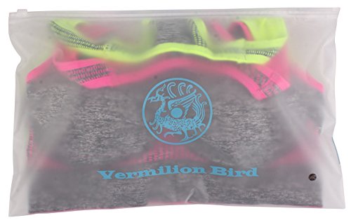 Vermilion Bird Women's 3 Pack Seamless Comfortable Sports Bra With Removable Pads M/Shirt Size 6,8 Red &Blue &Purple #TOP6