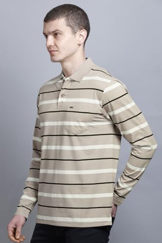 Image of GODFREY Full Sleeve Cotton Polo T Shirt for Man with Pocket - Men Tshirts Regular Fit