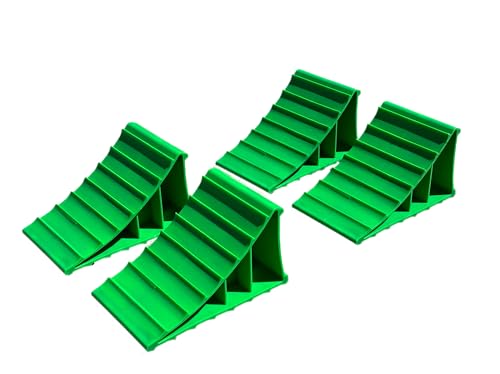 Image of Apex RV Heavy Duty Wheel Chocks Stop Vehicle from Rolling Safety Wheel Blocks for RVs Trucks Trailers Campers Cars and Boats Essential RV Camper and Boat Accessories (Pack of 4)
