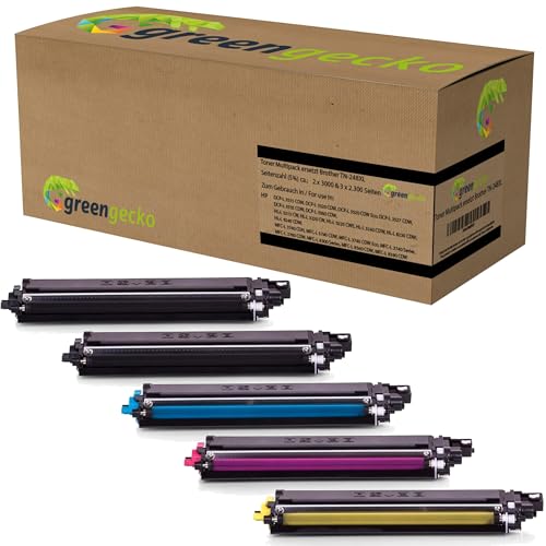 Juego de 5 cartuchos de tóner XL para Brother TN 248XL para DCP L 3515 3520 3527 3555 3560 HL L 3215 3220 3240 8230 8240 MFC L 3740 3760 8300 8340 8399 0 cartuchos con Chip, 2 negros, 1 cian magenta y