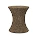 Household Essentials Handwoven Seagrass Wicker Stool with Hourglass Shape, Natural