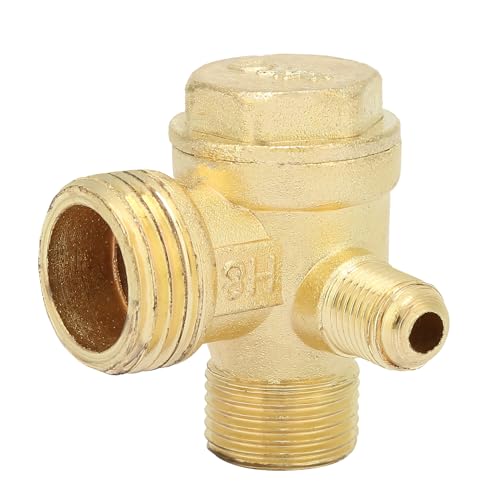 Clapet Anti-Retour pour Compresseur, Filetage Mâle à 3 Voies, Durable et Longue Durée de Vie, 90 ° Mâle Fileté Pièces de rechange, pour le Raccordement...