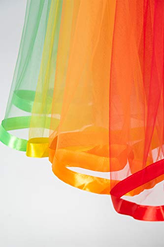 Misshow Women's Rainbow Vintage 5 Layered Tulle Tutu Puffy Ballet Bubble Skirt Party Underskirt One Size #TOP4