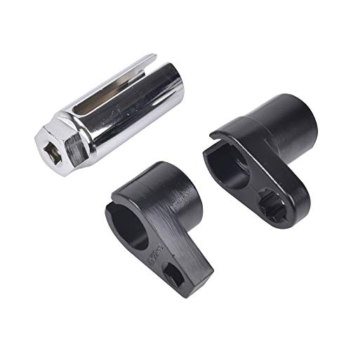 Aain 3Pcs Oxygen Sensor Removers Set Professional Car Vanadium Steel O2 Oxygen Sensor Sockets Wrench Installer Tools Kit With Case Fit All Automotive Black #TOP3