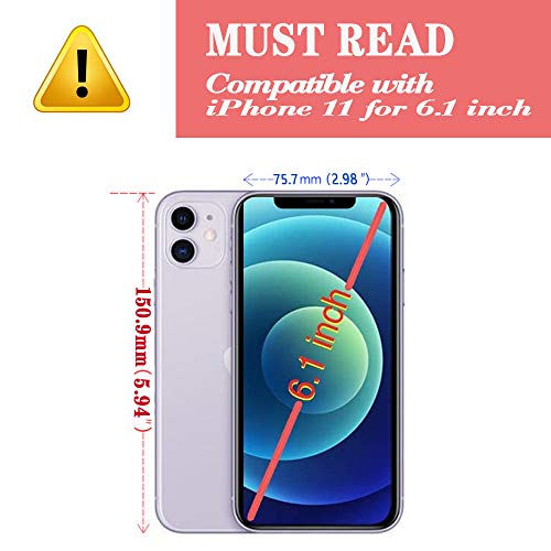 image for ZVE Wallet Case for iPhone 11 Zipper Wallet Case with Credit Card Hold