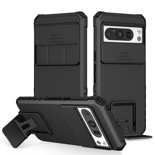 Compatibilità: custodia per Google Pixel 8 Pro, non compatibile con altri modelli. Custodia antiurto a 360 gradi, protezione completa del supporto tridimensionale. Adatto per selfie, streaming live, chat facile con la famiglia ecc. scene.